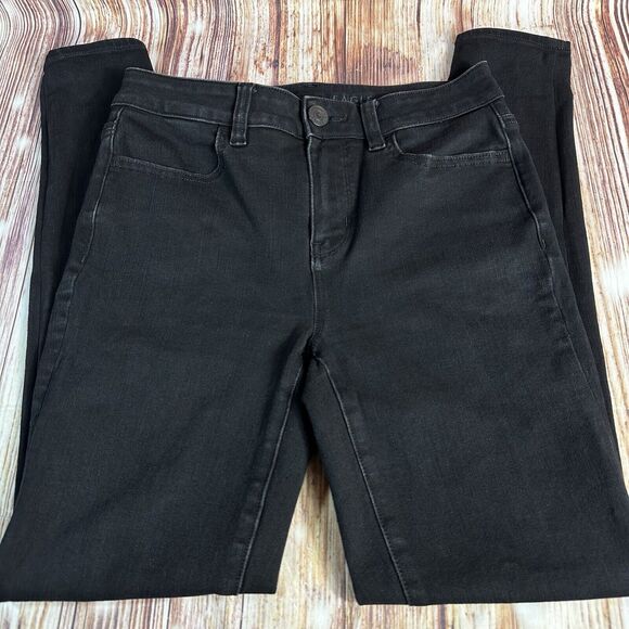 American Eagle HI RISE JEGGING Womens Size 4 Black Jeans Denim Pants 27x28 - Picture 3 of 12